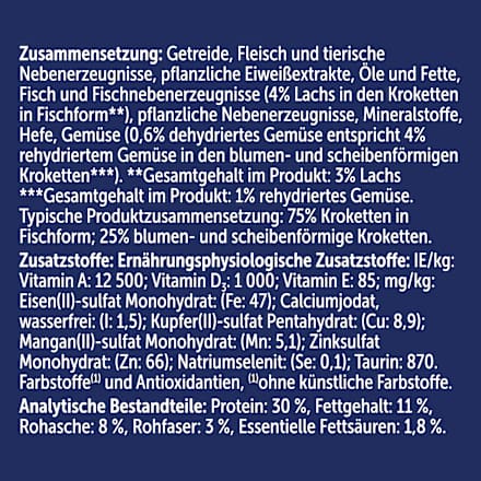 Trockenfutter Katze mit Lachs & Gemüse, seaside sensations Felix