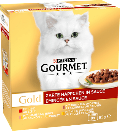 Nassfutter Katze Gold Zarte Häppchen in Sauce Purina Gourmet