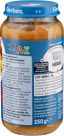 Obiadek gulasz z warzywami, wołowiną i ziemniaczkami  Gerber