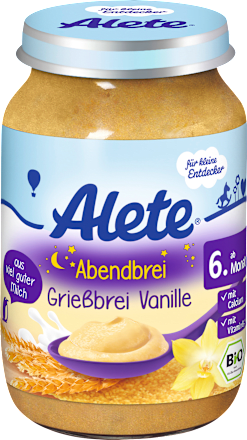 Grießbrei mit Vanille ab 6. Monat Alete bewusst