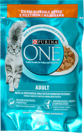 Kompletna hrana za odrasle mačke, piletina i boranija PURINA ONE