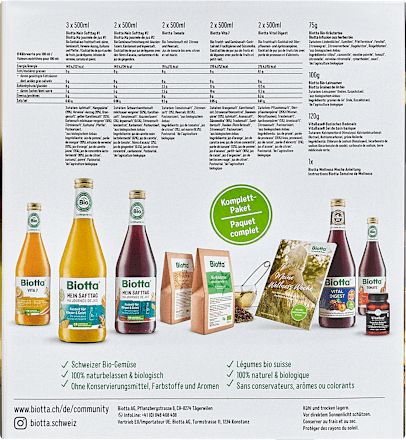 Wellness-Wohlfühl-Saftwoche Set Biotta