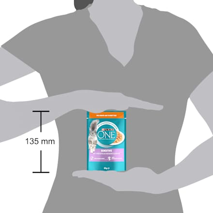 Nassfutter Katze Sensitive mit Huhn & Karotten in Soße PURINA ONE