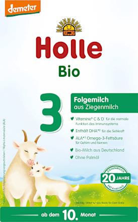 Folgemilch 3 aus Ziegenmilch ab dem 10. Monat Holle