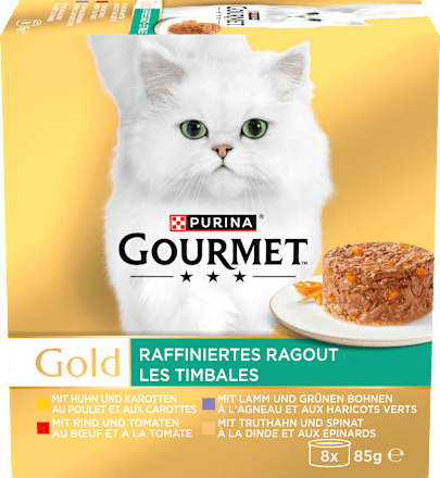 Nassfutter Katze raffiniertes Ragout Multipack (8x85 g) Purina Gourmet