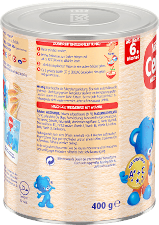 Getreidebrei Milch Cerelac Weizen ab 6.Monat Nestlé Cerelac