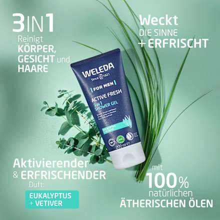 Sprchovací gél Active Fresh 3v1 WELEDA
