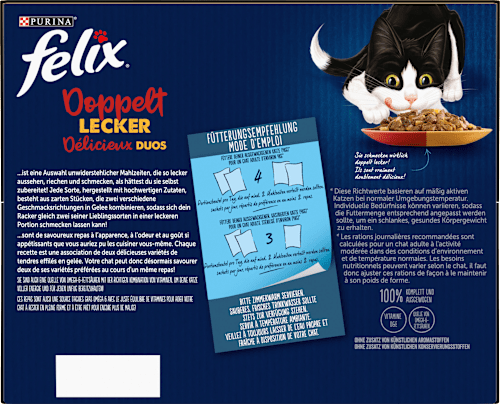 Nassfutter Katze, Geschmacksvielfalt vom Land in Gelee, Multipack (24x85 g) Felix