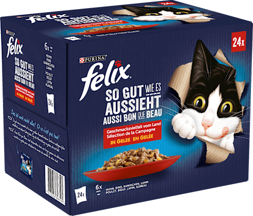 Nassfutter Katze So gut wie es aussieht Geschmacksvielfalt vom Land Felix