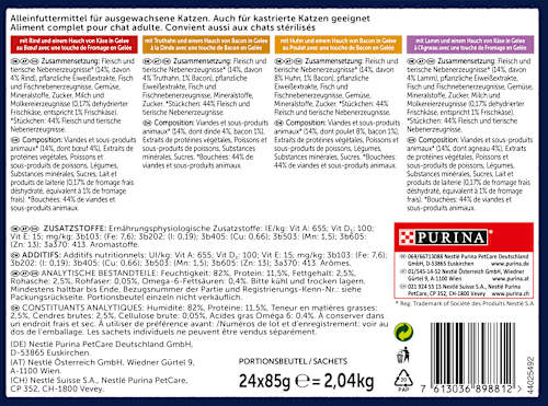 Nassfutter Katze Geschmacksvielfalt vom Land, Sensations Extras Multipack (24x85 g) Felix