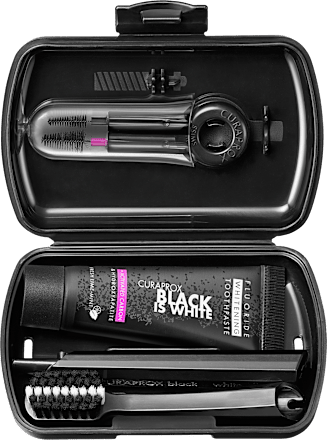 Cestovná súprava pre starostlivosť o zuby Black is White CURAPROX