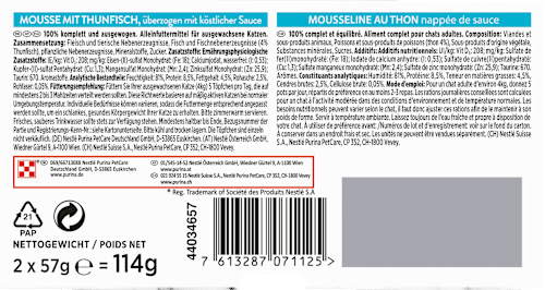 Nassfutter Katze Revelations Mousee mit Thunfisch (2x 57 g) Purina Gourmet