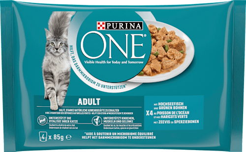 Nassfutter Katze Hochseefisch & Grüne Bohnen PURINA ONE