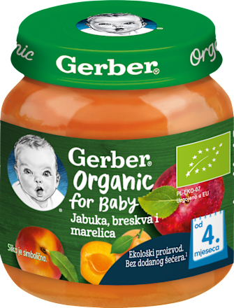 EKO kašica – jabuka, breskva i marelica  Gerber Organic