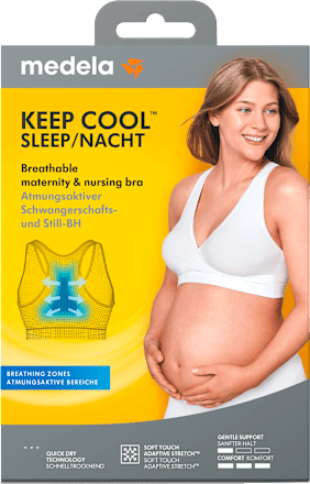 Nočná tehotenská a dojčiaca podprsenka Keep Cool, veľ. M - biela/čierna Medela