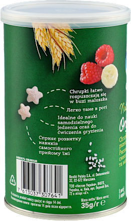 Snack od riže i pšenice s malinom i bananom Gerber Organic