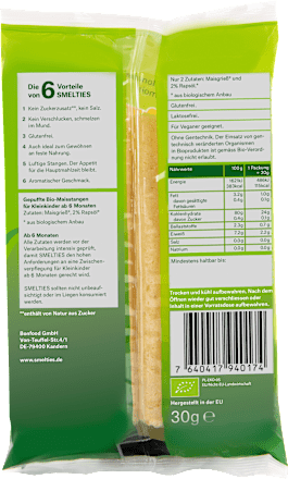 Kindersnack Maisstangen natur ab 6 Monate Smelties