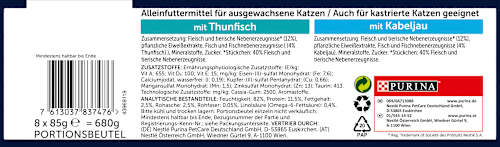 Nassfutter Katze, Geschmacksvielfalt aus dem Wasser, Adult, Multipack, (8x85 g) Felix