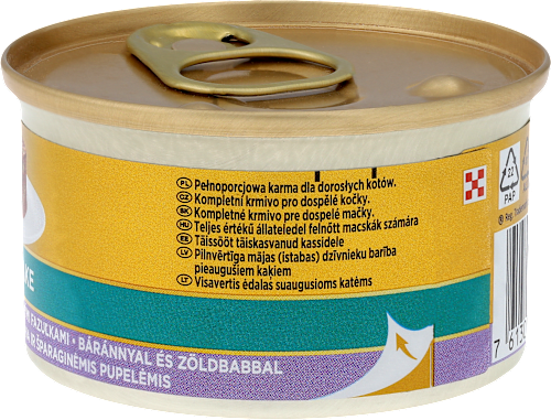 Mokra karma dla kotów dorosłych Savoury Cake, jagnięcina i zieloną fasolą Purina Gourmet