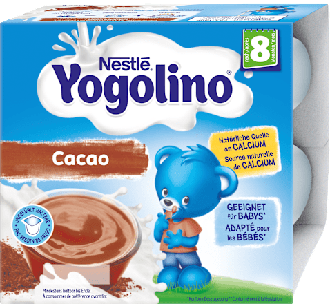 Yogolino mlečni dezert sa kakaom, od 8. meseca, 4x100g Nestlé