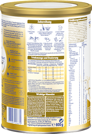 Folgemilch Supreme 2 ab dem 7. Monat Nestlé BEBA