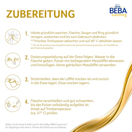 Folgemilch Supreme 2 ab dem 7. Monat Nestlé BEBA