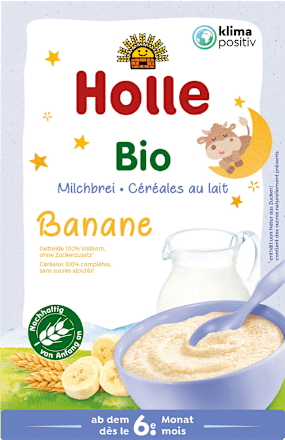 Abendbrei Milch Banane ab dem 6. Monat Holle