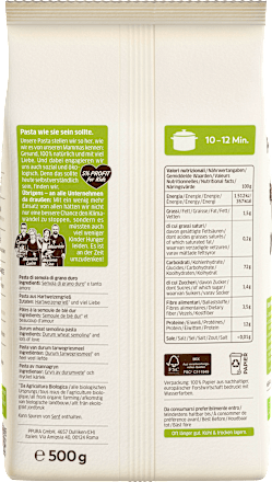 Nudeln, Tortiglioni aus italienischem Hartweizen PPURA