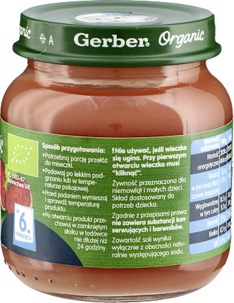 Deserek owocowy jabłko, burak  Gerber Organic