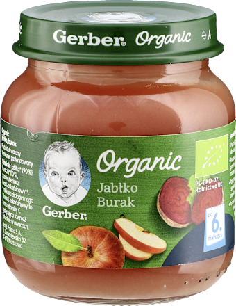 Deserek owocowy jabłko, burak  Gerber Organic