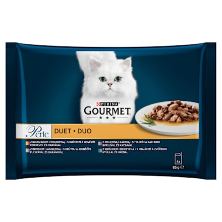 Karma mokra dla kotów dorosłych Mięsny Duet (4x85) Purina Gourmet