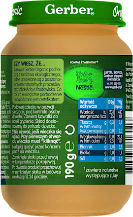 Deserek mango z dynią, pigwą i płatkami owsianymi  Gerber Organic