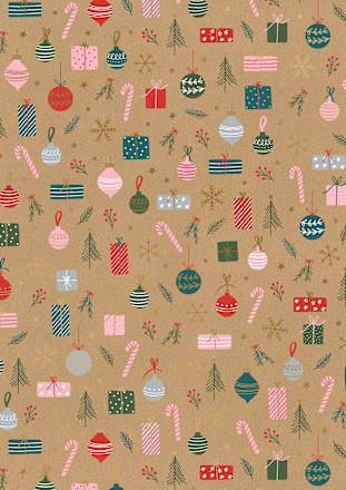 Geschenkpapier Natural Yule Dekorieren & Einrichten