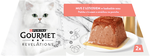 Revelations pro kočky losos paštika v omáčce 2x57g PURINA GOURMET
