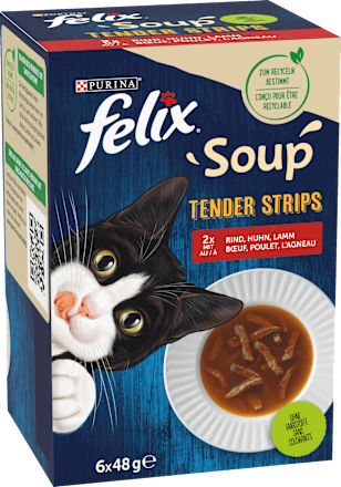 Katzensnack Soup Tender Strips Fleisch Felix
