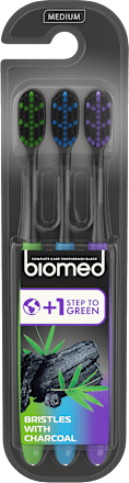 Black Charcoal četkice za zube – medium biomed