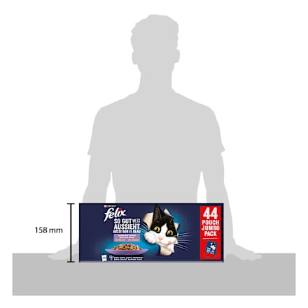 Nassfutter Katze gemischte Vielfalt Megapack (44x85 g) Felix
