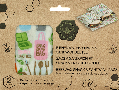 Bienenwachs Snack & Sandwichbeutel The Beeswax Wrap Co.