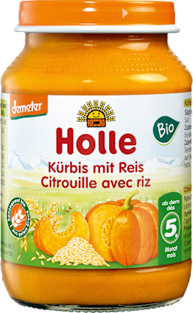 Menü Kürbis mit Reis ab dem 5.Monat Holle