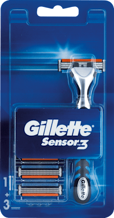 Pánsky holiaci strojček Sensor 3 + 3 náhradné holiace hlavice Gillette