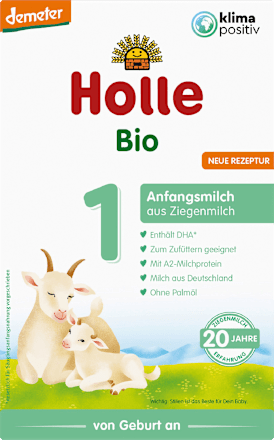 Bio 1-es kecsketej alapú anyatej-helyettesítő tápszer újszülött kortól Holle
