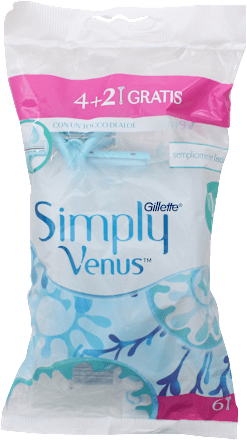 Rasoio da donna usa e getta 2 lame Venus Simply  Gillette Venus