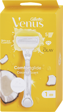Dámsky holiaci strojček Comfortglide Coconut Scent + 1 náhradná holiaca hlavica Gillette Venus