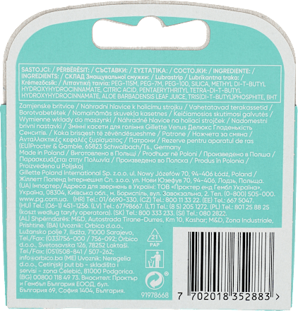 Wkłady do maszynki Smooth Sensitive Gillette Venus