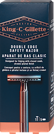 Double Edge brijač + 5 žileta King. C. Gillette