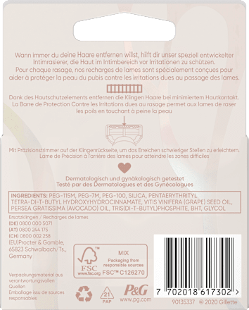 Satin Care Intimrasierer Klingen Satin Care