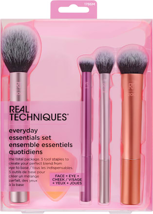 Everyday essentials face + eye + cheek - set četkica za šminkanje REAL TECHNIQUES