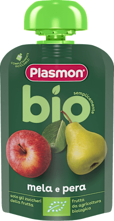 Purea di frutta-mela e pera BIO  Plasmon
