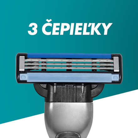 Pánsky holiaci strojček Mach3 + 5 náhradných hlavíc Gillette