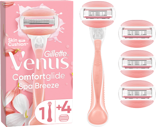 Dámsky holiaci strojček Comfortglide Spa Breeze + 4 náhradné holiace hlavice Gillette Venus